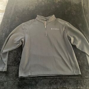 Nike Golf 1/4 Zip Pullover Thermal Dark Grey Mens XL Long Sleeve Cotton Blend